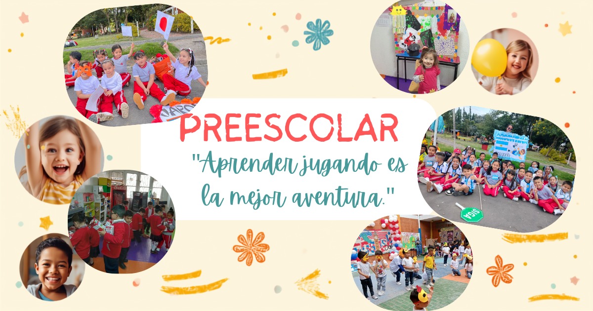 Estudiantes de Preescolar en actividades del colegio