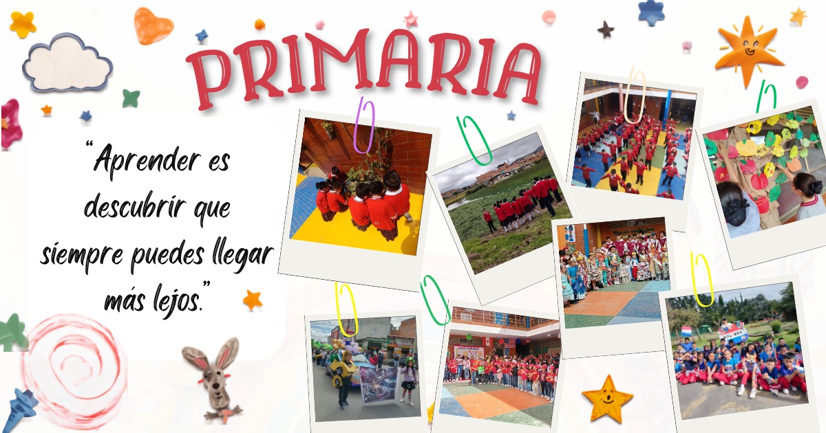 Estudiantes de Básica primaria en actividades del colegio